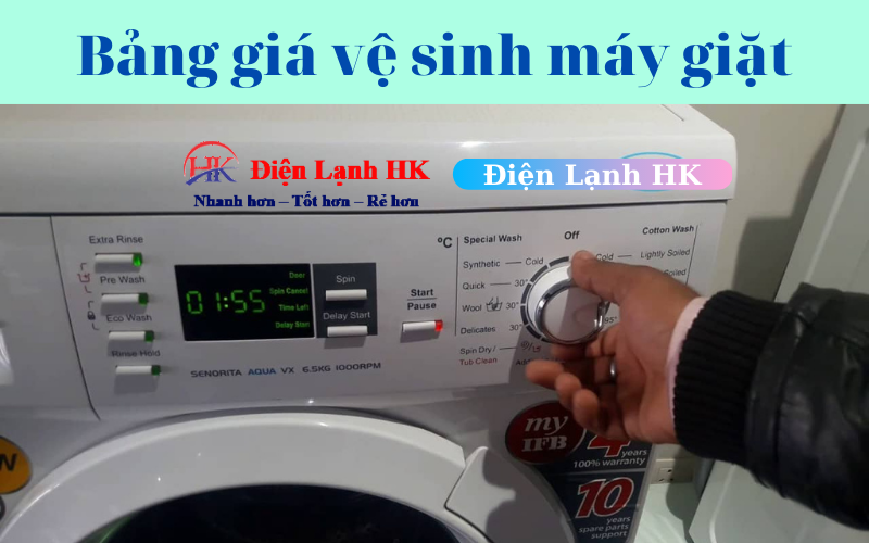Bảng giá bảo dưỡng máy giặt