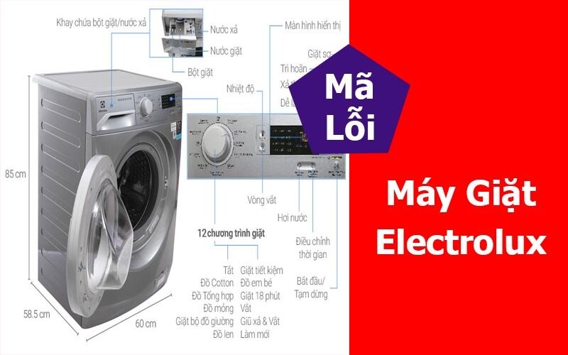 Full] Bảng mã lỗi máy giặt Electrolux | MỚI NHẤT 10/2023