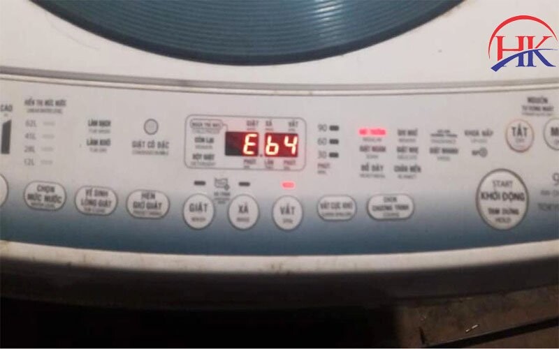 mã lỗi e64 máy giặt toshiba