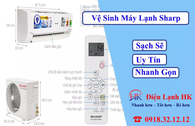 Tuyệt Chiêu Cách Vệ Sinh Máy Lạnh Sharp Dễ Làm Cách vệ sinh máy lạnh Sharp đúng chuẩn kỹ thuật