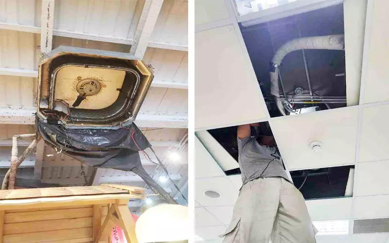 Vệ Sinh Máy Lạnh Âm Trần Nhanh Chóng, Đúng Cách - Tránh Hư Hỏng Vệ sinh điều hòa âm trần