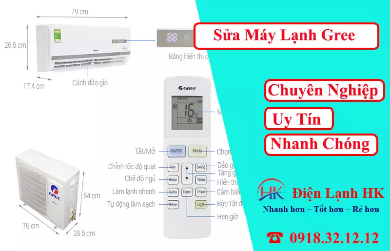 Sửa Máy Lạnh Gree Có Khó Không? Gọi Thợ Giỏi Giúp Bạn Sửa máy lạnh Gree