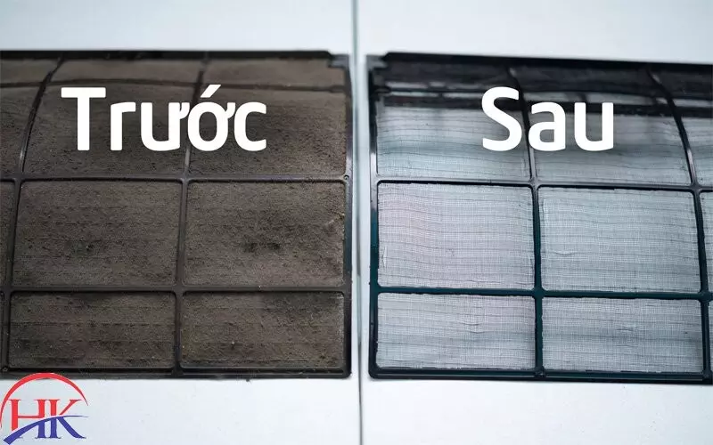 Lưới Lọc Bụi Điều Hòa - Bí Quyết Vàng Để Điều Hòa Luôn Hoạt Động Tốt! Trước và sau khi vệ sinh lưới lọc máy lạnh