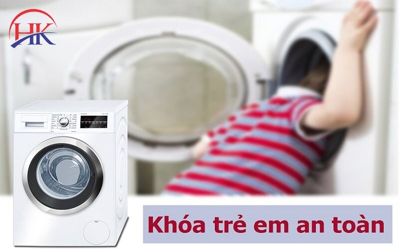 khóa trẻ em máy giặt electrolux