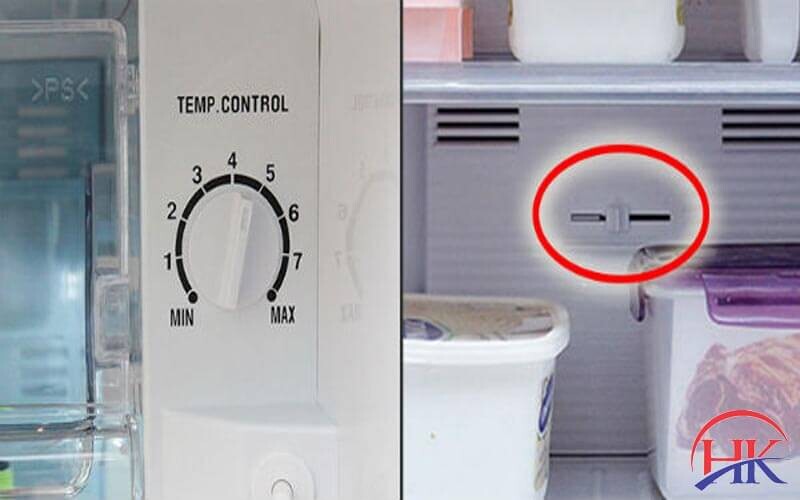 Điều chỉnh nhiệt độ tủ lạnh không đúng