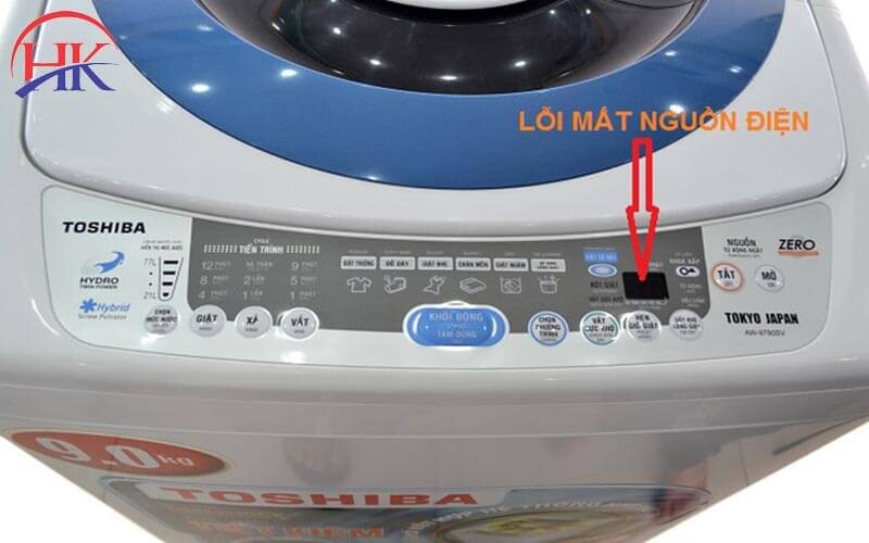 Máy giặt không vào điện được