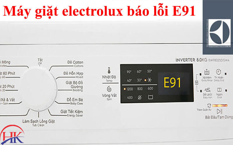 Máy giặt Electrolux báo lỗi e91