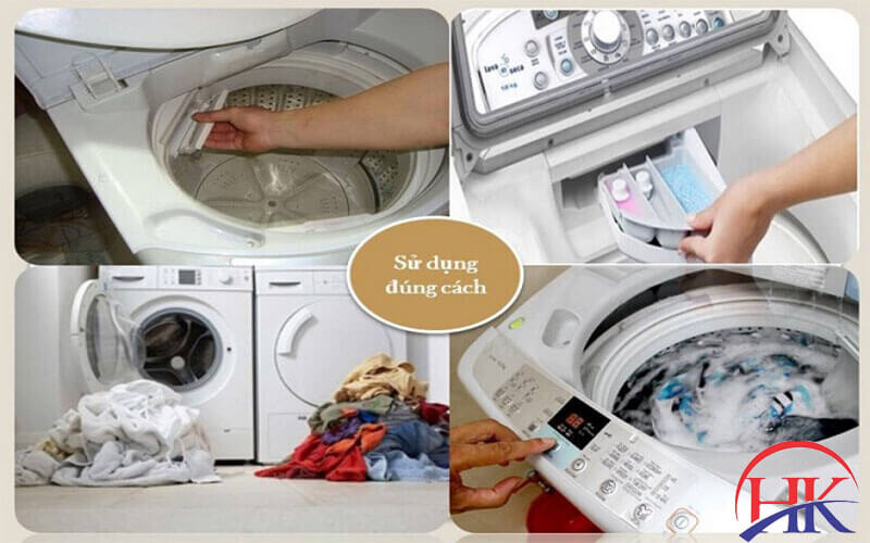 Các bước giặt đồ bằng máy giặt
