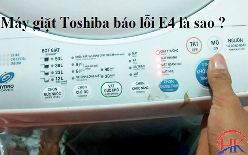 Lỗi e4 máy giặt Toshiba là gì?