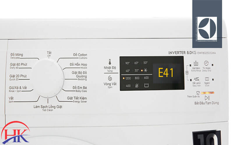 Mã lỗi e41 máy giặt Electrolux