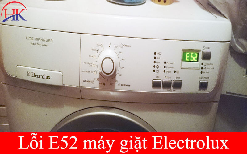 Lỗi E52 máy giặt Electrolux