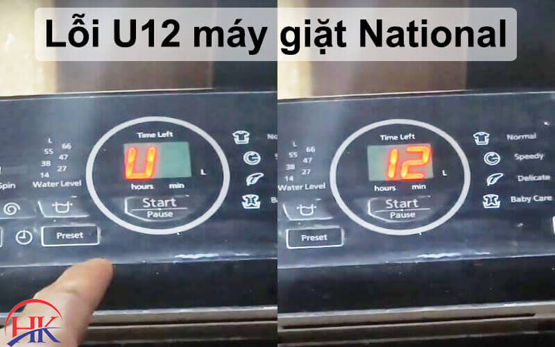 Nguyên nhân máy giặt National báo lỗi U12