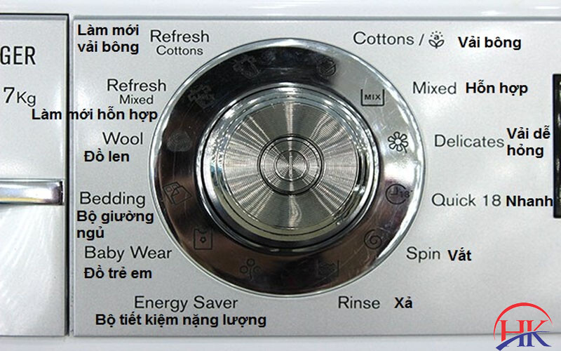 Các bước sử dụng các ký hiệu trên máy giặt Electrolux