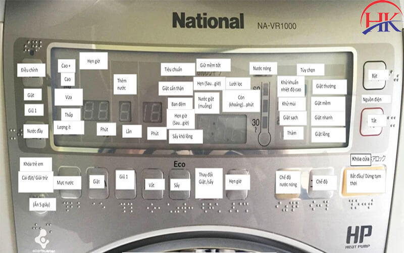Chế độ giặt máy giặt National