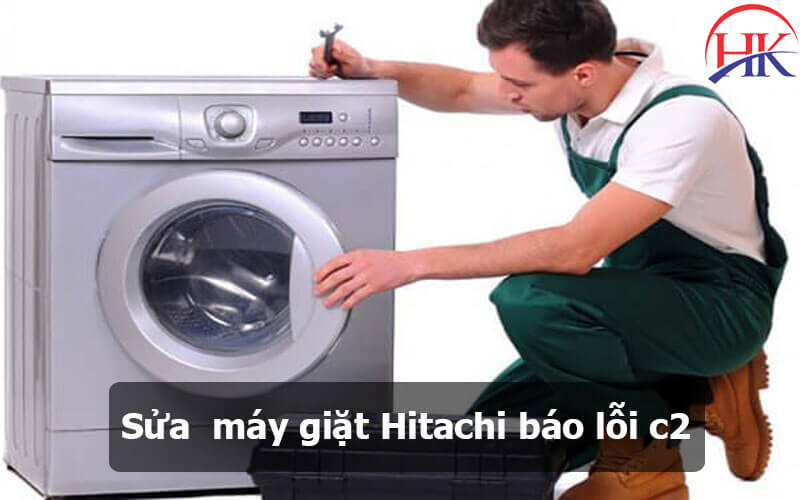 Sửa máy giặt Hitachi báo lỗi C02 tại Điện Lạnh HK
