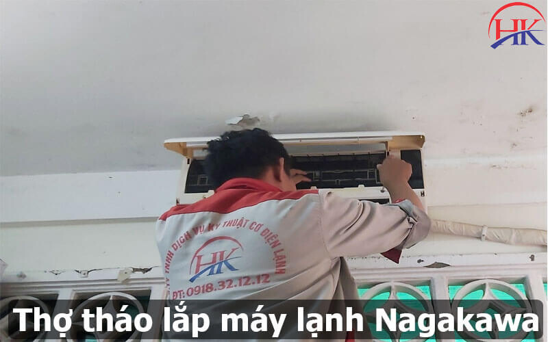 Thợ tháo lắp máy lạnh Nagakawa tại Điện Lạnh HK