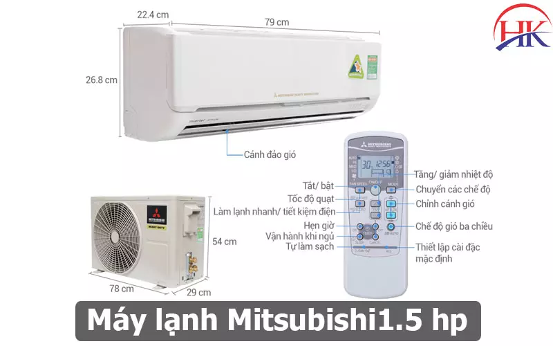 Top 10 Máy Lạnh 1.5 HP Phù Hợp Với Đáng Mua Nhất Hiện Nay? Xem Ngay! Máy lạnh 1.5 hp - Máy lạnh Mitsubishi 1.5 hp Inverter