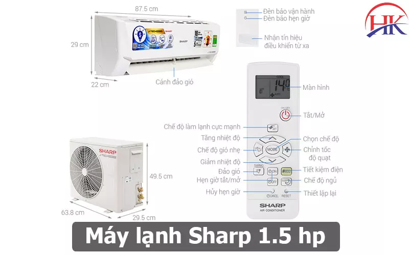 Top 10 Máy Lạnh 1.5 HP Phù Hợp Với Đáng Mua Nhất Hiện Nay? Xem Ngay! Máy lạnh 1.5 hp - Máy lạnh Sharp 1.5 hp