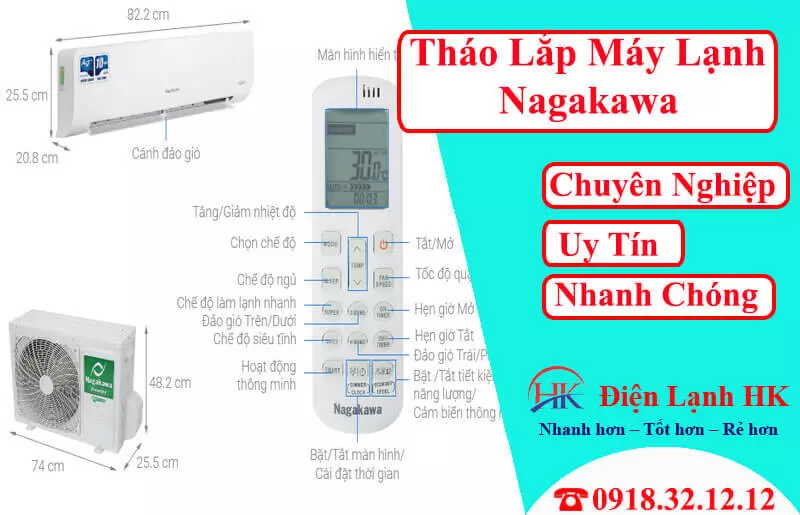 Tháo Lắp Máy Lạnh Nagakawa Chất Lượng Cao? Thợ Giỏi, Kinh Nghiệm! Tháo Lắp Máy Lạnh Nagakawa