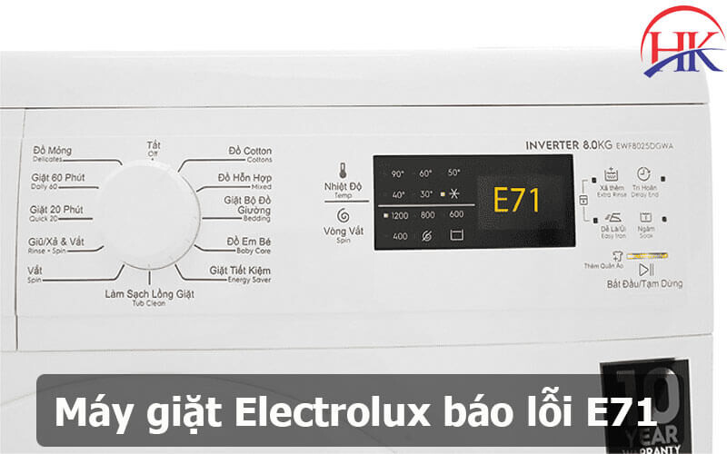 Máy Giặt Electrolux Báo Lỗi E71