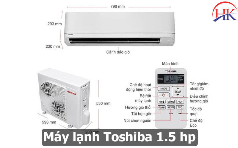 Máy lạnh Toshiba 1.5 hp Inverter