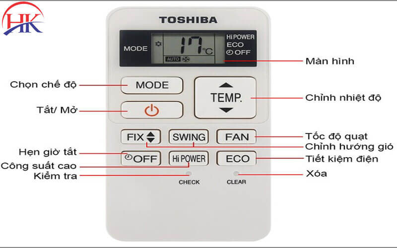 Cách hẹn giờ máy lạnh Toshiba