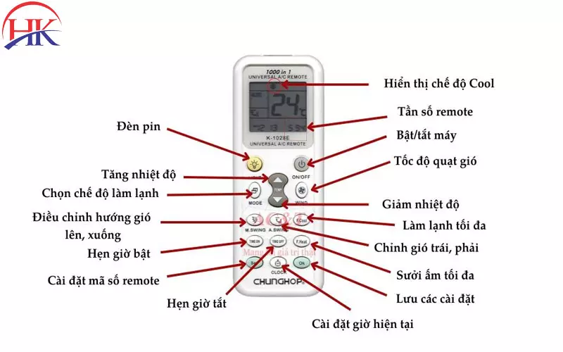 Có Nên Mua Remote Máy Lạnh Đa Năng Giá Rẻ Dưới 100K Không? Xem Ngay Các ký hiệu trên remote máy lạnh đa năng