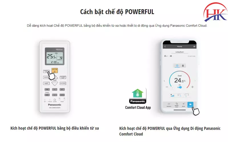 Dùng Chế Độ Powerful Máy Lạnh Panasonic Có Làm Giảm Tuổi Thọ Máy? Cách bật chế độ Powerful trên điều hòa Panasonic