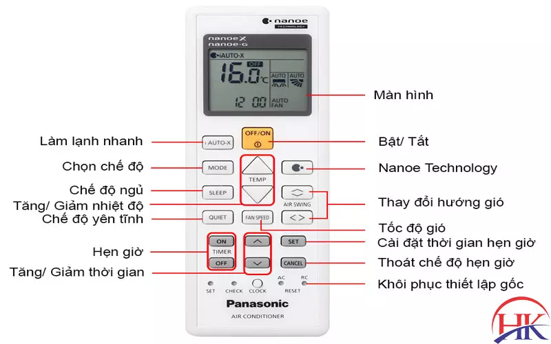 Cách Hẹn Giờ Máy Lạnh Panasonic Cần Chỉnh Đồng Hồ Trước Không? Chức năng của các nút trên remote máy lạnh Panasonic