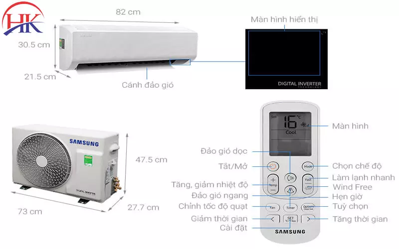Máy Lạnh Samsung 1.5 Hp Dùng Cho Phòng Bao Nhiêu M2 Là Chuẩn? Máy Lạnh Samsung Inverter 1.5 Hp Ar12tyhqasinsv