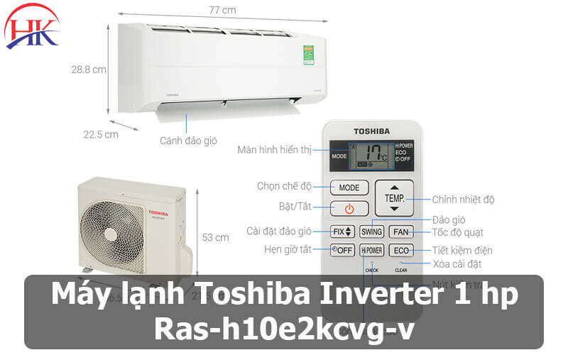 Máy Lạnh Toshiba Inverter 1 Hp Ras H10z1kcvg V