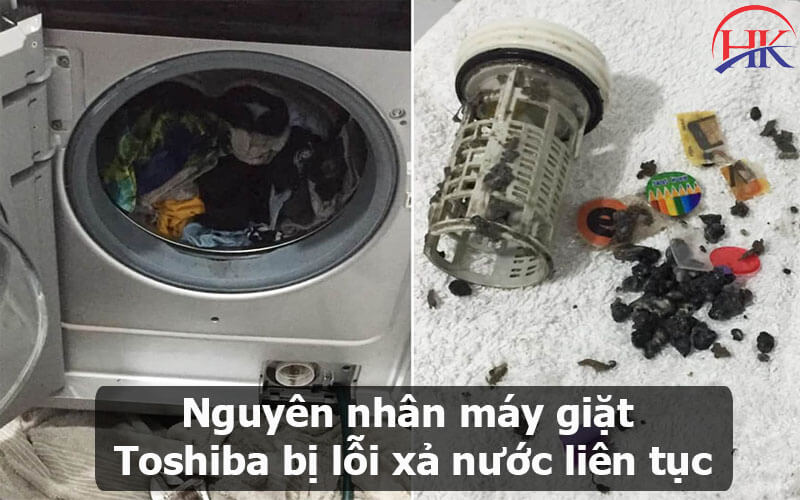 Nguyên nhân máy giặt Toshiba bị lỗi xả nước liên tục