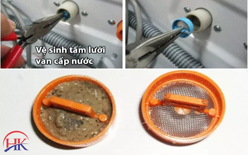Đừng Bỏ Lỡ! Sửa Máy Giặt Samsung Không Cấp Nước Cực Hiệu Quả Nhé! Vệ sinh lưới lọc van cấp nước