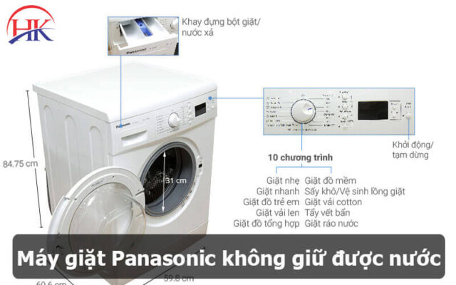 Máy giặt Panasonic không giữ được nước