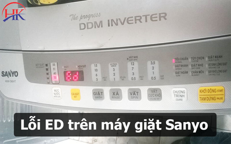 Lỗi ED trên máy giặt Sanyo